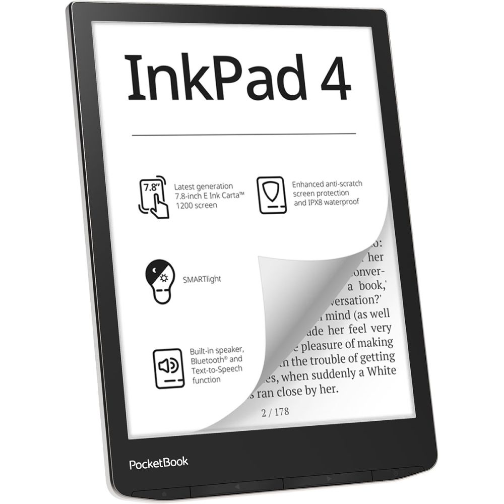 Електронна книга POCKETBOOK InkPad 4 Stardust Silver (PB743G-U-CIS) Сенсорний екран True