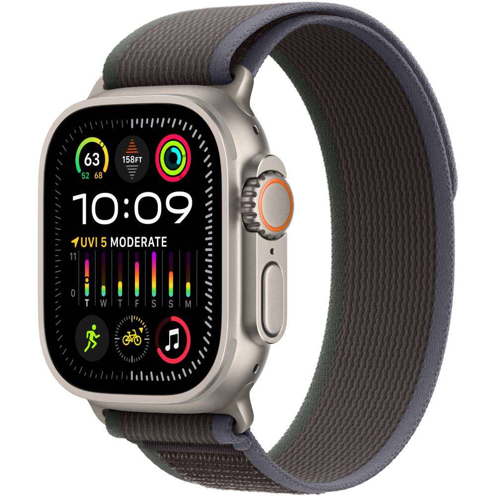 Смарт-часы APPLE Watch Ultra 2 GPS + Cellular, 49mm Titan Blue/Black Trail Loop - S/M (MRF53UL/A)