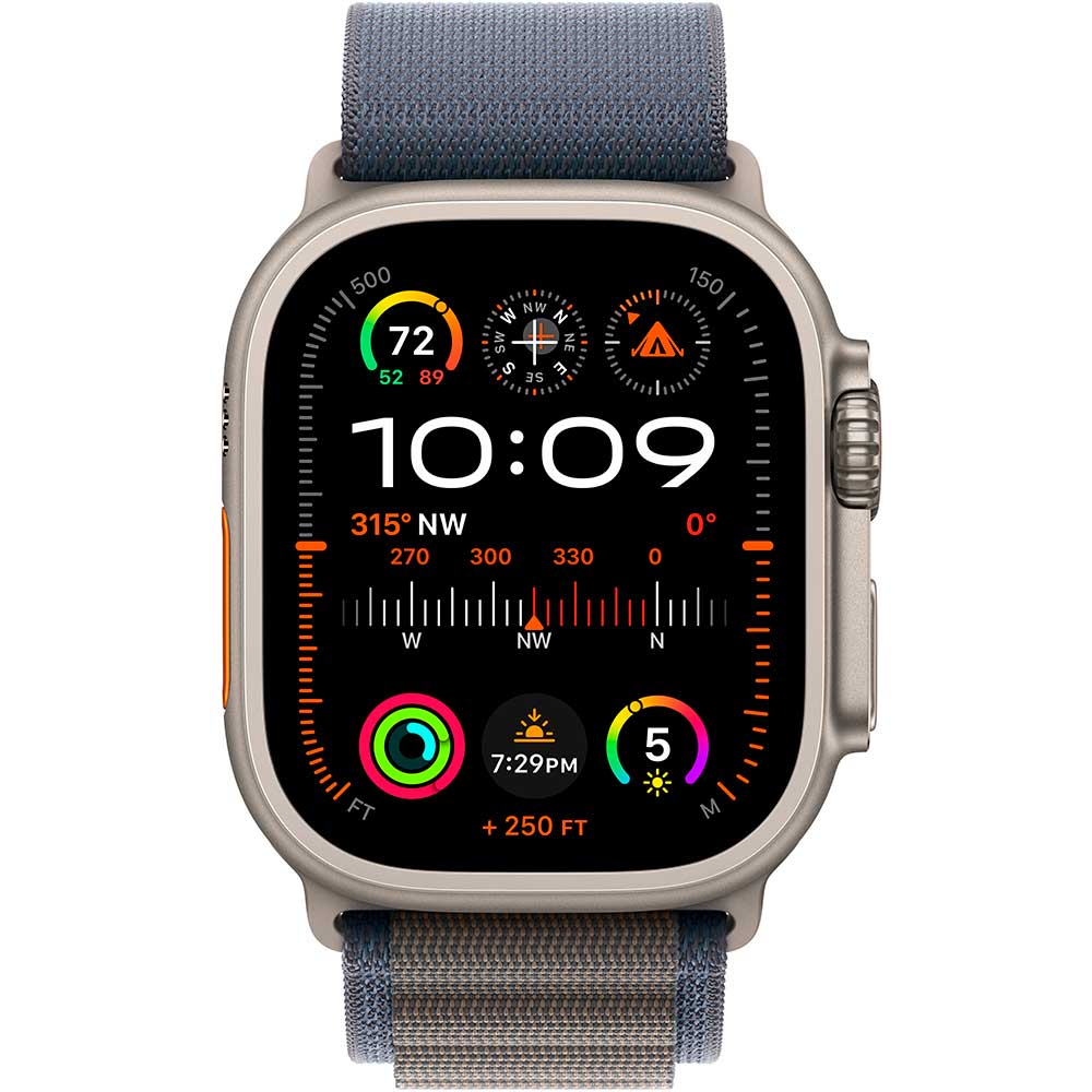 Смарт-годинник APPLE Watch Ultra 2 GPS + Cellular, 49mm Titan Blue Alpine Loop - Small (MREK3UL/A) Функціональність для дорослих