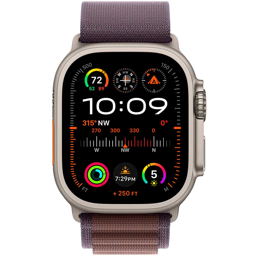 Смарт-часы APPLE Watch Ultra 2 GPS + Cellular, 49mm Titan Indigo Alpine Loop - Small (MRER3UL/A) Функциональность для взрослых