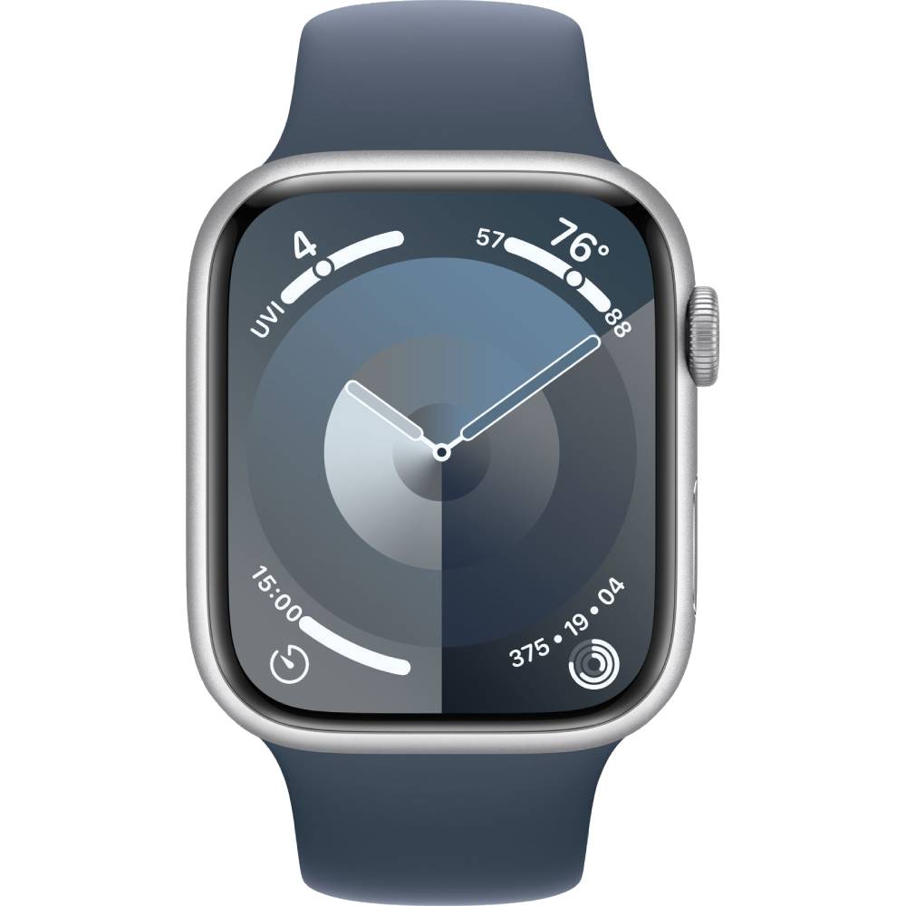 Смарт-часы APPLE Watch Series 9 GPS 45mm Silver Alum Storm Blue Sp/b - M/L (MR9E3QP/A) Функциональность для взрослых