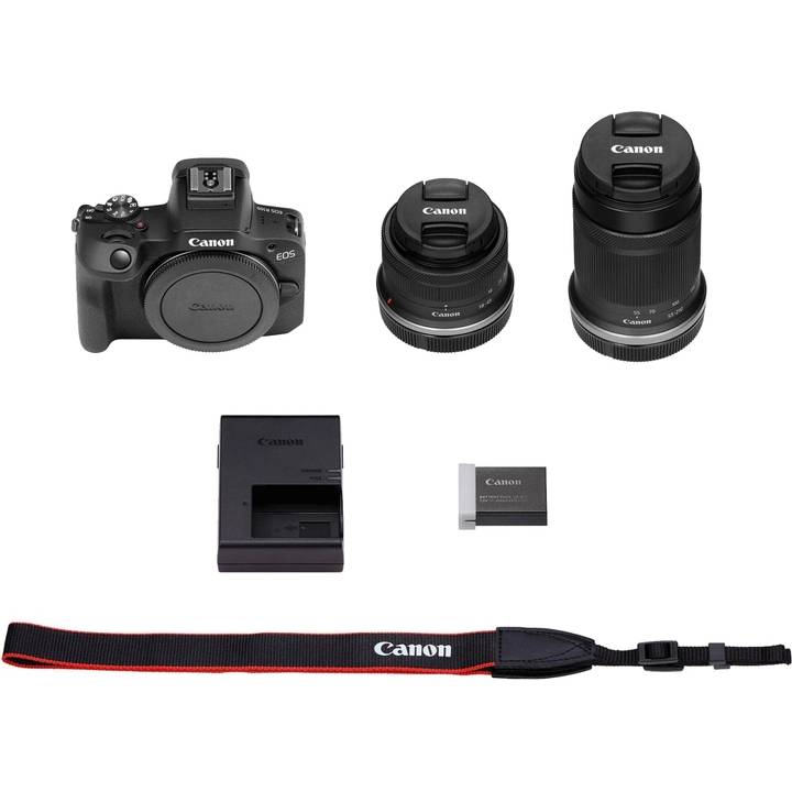 Зовнішній вигляд Фотоапарат CANON EOS R100 + 18-45 IS STM + 55-210 f/5.0-7.1 IS STM (6052C036)