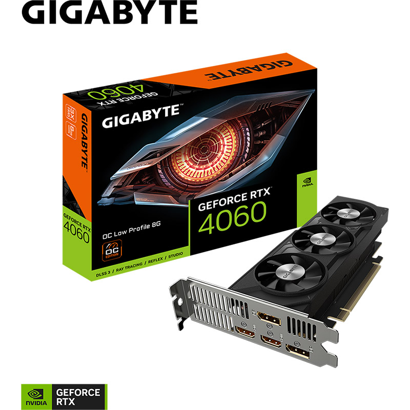 Фото Видеокарта GIGABYTE NVIDIA RTX4060 8GB (GV-N4060OC-8GL)