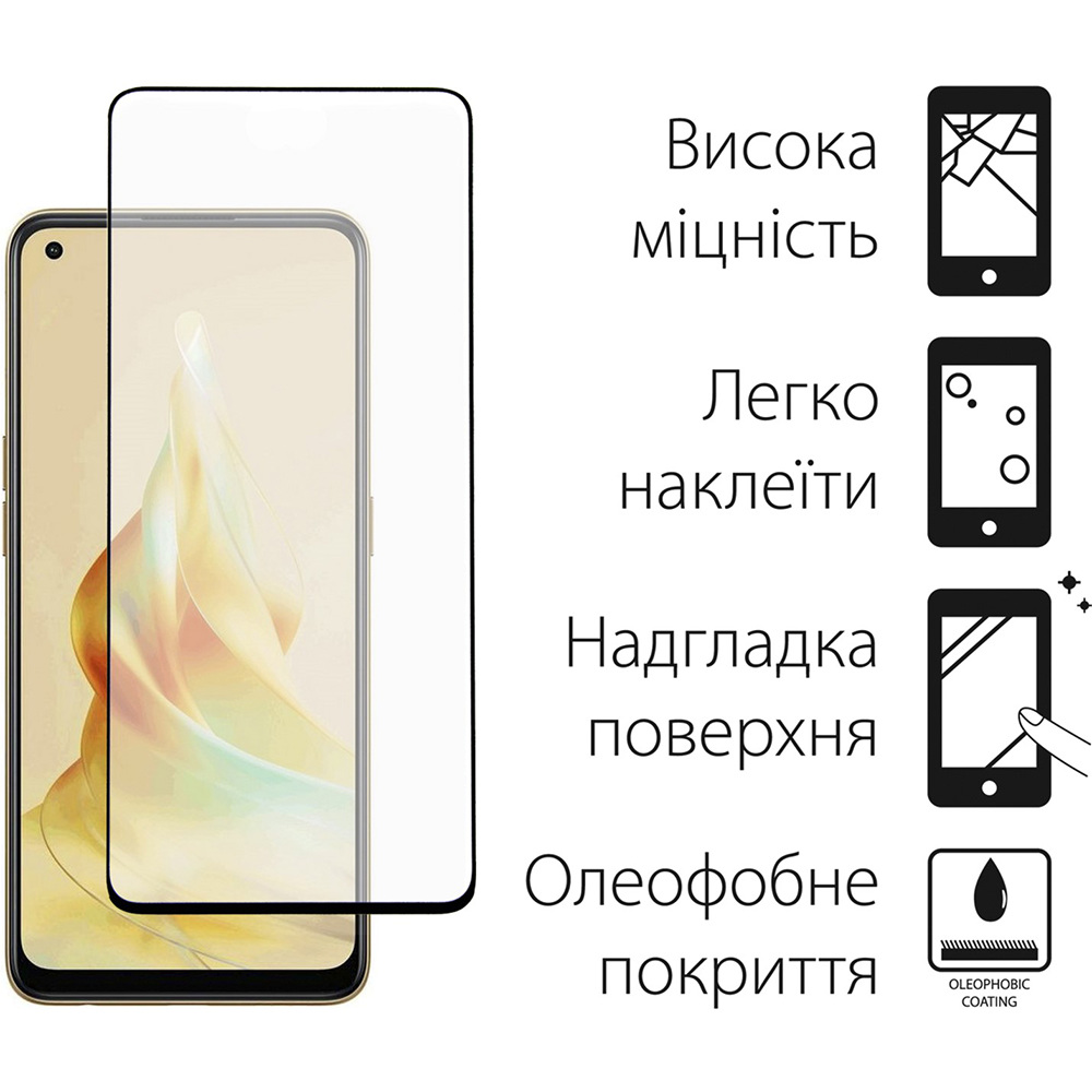 Захисне скло DENGOS для OPPO Reno8T Glass Full Glue black (TGFG-297) Сумісність за моделлю OPPO Reno 8T