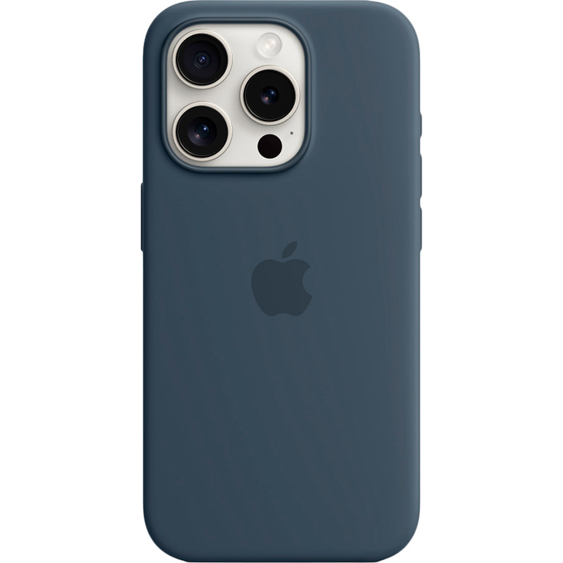 Чохол APPLE для iPhone 15 Pro Silicone Case with MagSafe Storm Blue (MT1D3ZM/A) Тип чохол-накладка