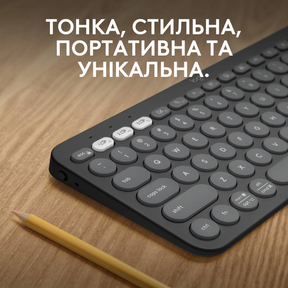 Клавіатура LOGITECH Pebble Keys 2 K380s Graphite (L920-011851) Комплектація клавіатура