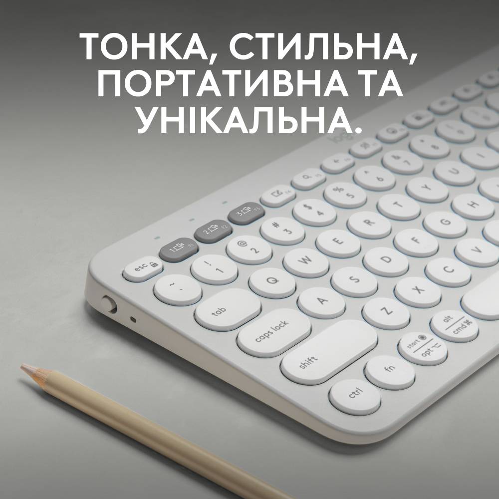 Клавиатура LOGITECH Pebble Keys 2 K380s White (L920-011852) Комплектация клавиатура