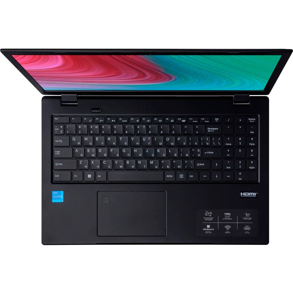 Ноутбук PROLOGIX M15-722 Black (PN15E03.I51232S5NU.031) Диагональ дисплея 15.6