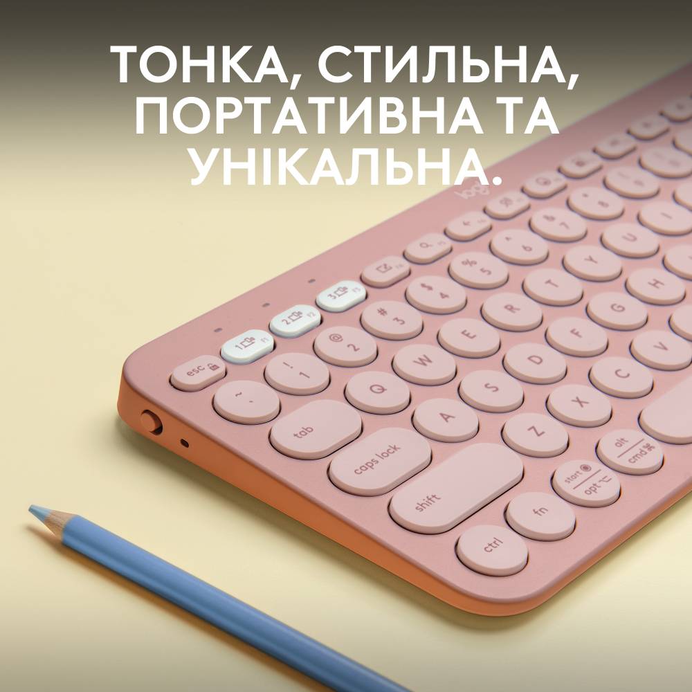 Клавіатура LOGITECH Pebble Keys 2 K380s Rose (L920-011853) Комплектація клавіатура