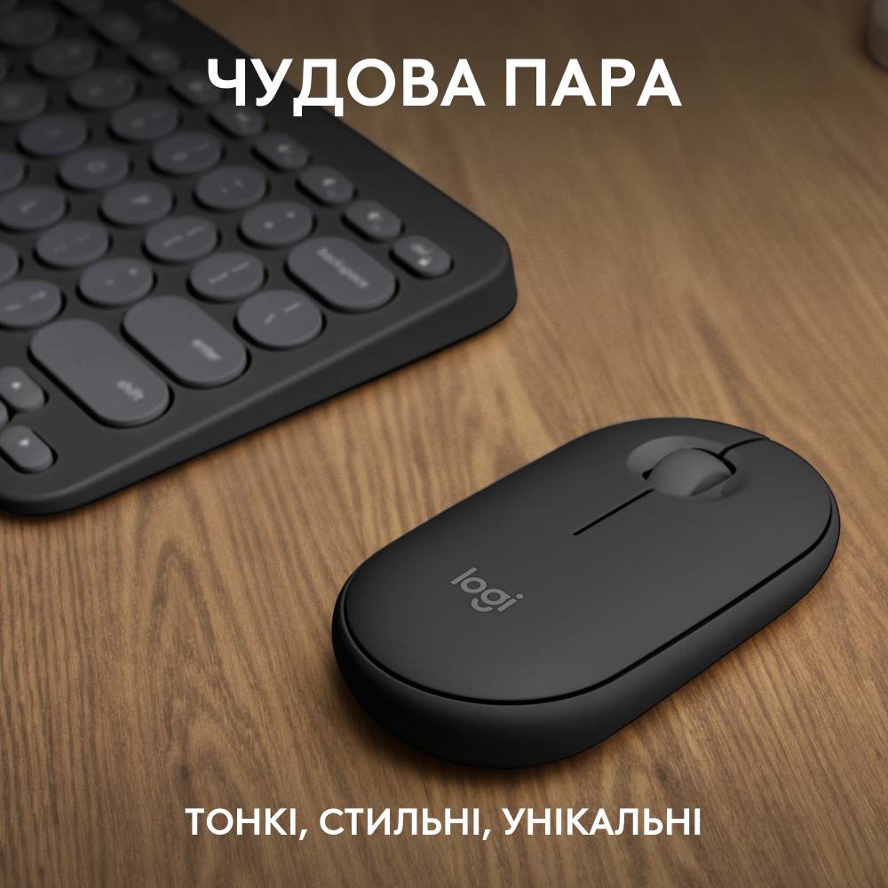 Комплект LOGITECH Pebble 2 Combo Graphite (L920-012239) Комплектация клавиатура+мышь