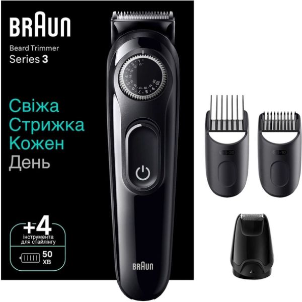 Триммер BRAUN BeardTrimmer BT3420 (80708181) Управление регулирующее колесо