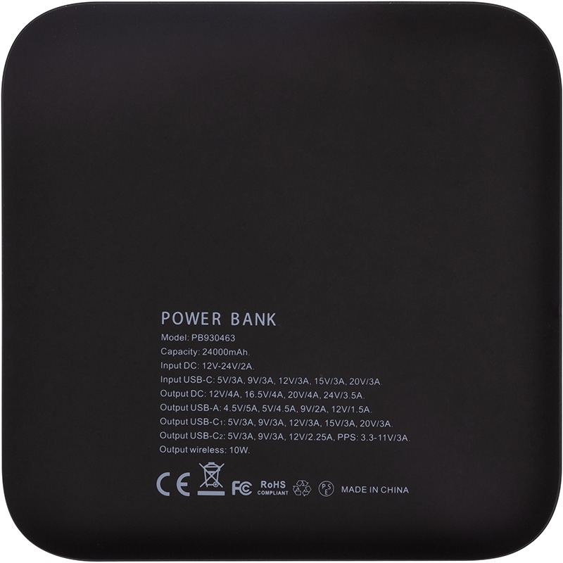 Powerbank POWERPLANT 24000 mAh PD 60W DC Wireless Black (PB930463) Торгова марка POWERPLANT