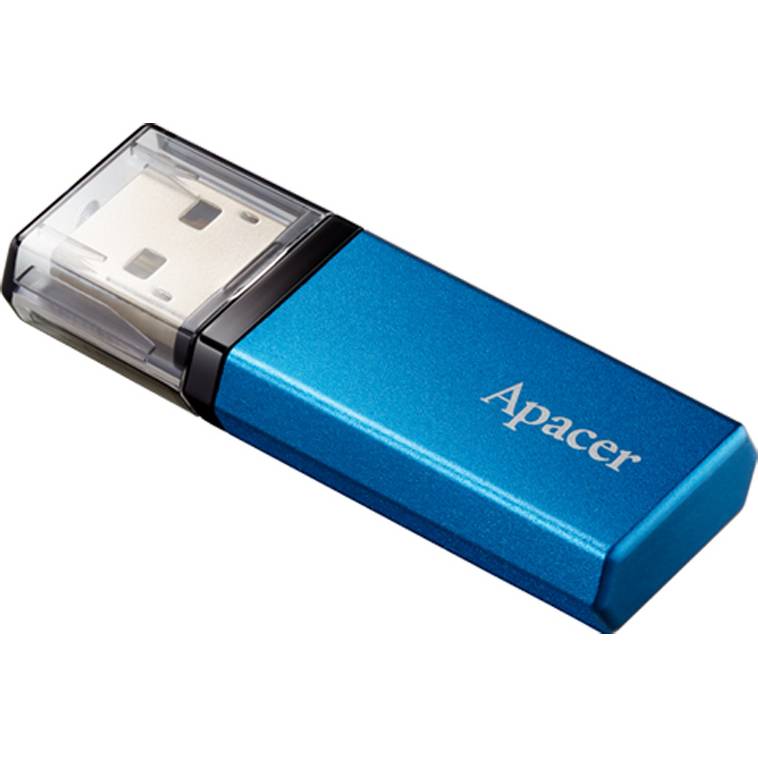 Флеш-драйв APACER AH25C 32GB 3.2 Blue (AP32GAH25CU-1) Конструкция монолит