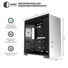 Корпус QUBE GRIFFIN Aluminum Silver Vertical GPU (QBU5S_WSNU3)