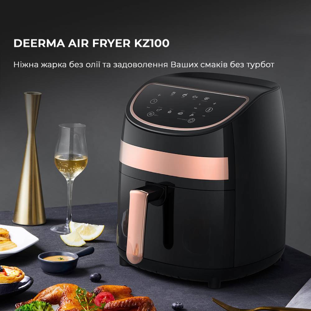 Аерофритюрниця DEERMA Air Fryer KZ100 (DEM-KZ100) Тип мультипіч (аерофритюрниця)