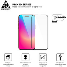 Захисне скло ARMORSTANDART Pro 3D для Apple iPhone 15 Pro Max Black (ARM68220)