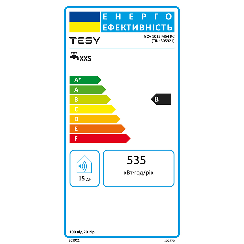 Бойлер TESY SimpatEco GCA 1015 M54 RC Объем бака 10 л