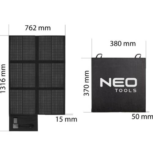Сонячна панель NEO TOOLS 1316 x 762 x 15 мм (90-141) Номінальна потужність 120
