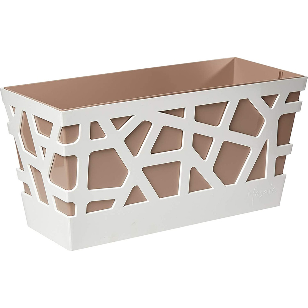 Горшок для растений IDEL Flowerbox 40 см Brown-White (730027)