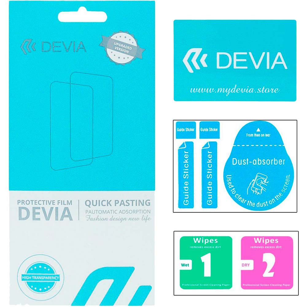Захисна плівка Devia гідрогелева для Tecno Spark 8P двостороння (DV-TEC-SP8PFB) Покриття глянець