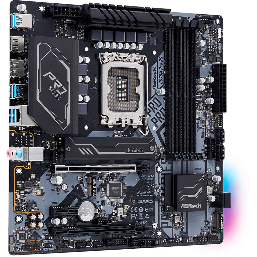 Материнская плата ASROCK H670M PRO RS Сокет Intel 1700