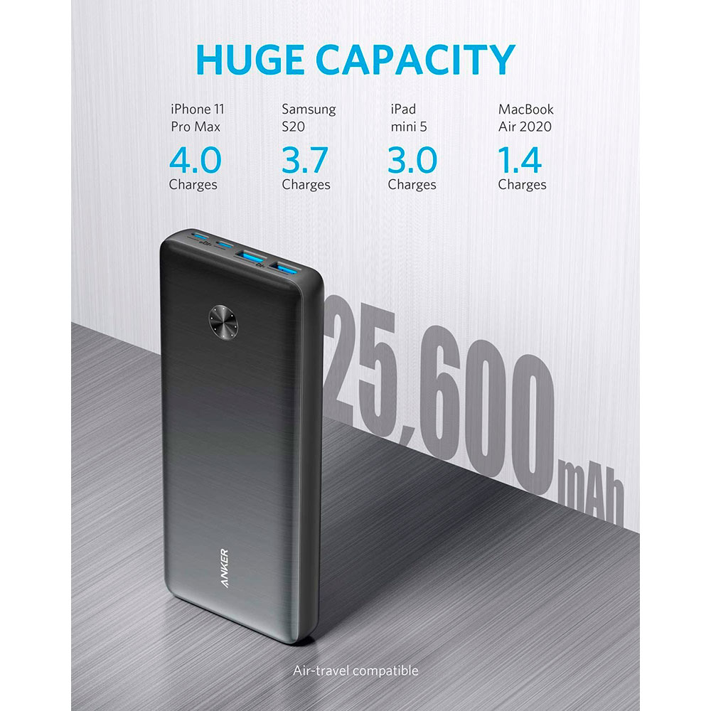 Powerbank ANKER PowerCore III Elite 25600 mAh 87W Black (A1291H11