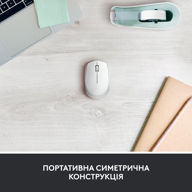 Миша LOGITECH M171 Wireless White (910-006867) Бездротове підключення RF