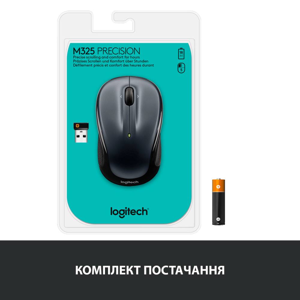 Покупка Миша LOGITECH M325s Wireless Dark Silver (910-006812)