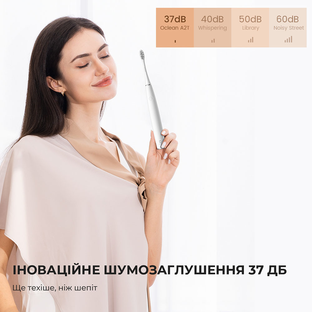 Замовити Електрична зубна щітка Oclean Air 2T Electric Toothbrush White (6970810552324)