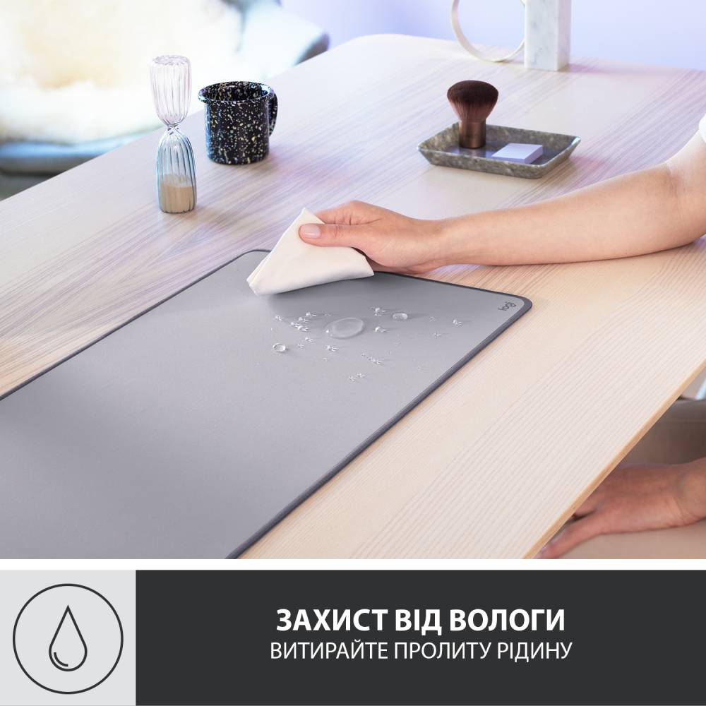 Коврик LOGITECH Desk Mat Studio Series Mid Grey (956-000052) Толщина 2
