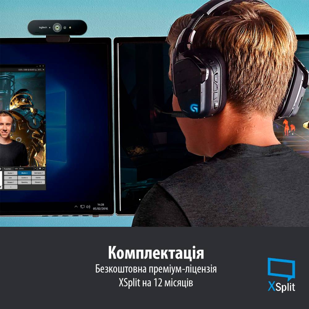 Web-камера Logitech BRIO 4K Stream edition (L960-001194) Кут огляду 90