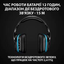 Гарнітура LOGITECH G935 Wireless 7.1 Surround LIGHTSYNC (981-000744)