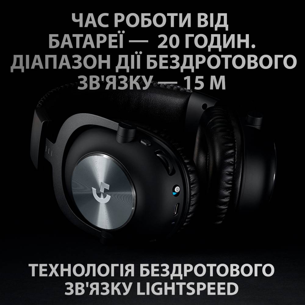 Фото Гарнитура Logitech G PRO X Wireless LIGHTSPEED Black (L981-000907)