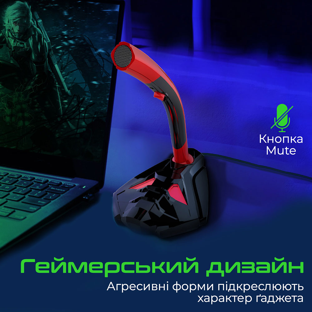 Фото 3 Микрофон Vertux Streamer-4 AUX 3.5 мм Red (streamer-4.red)