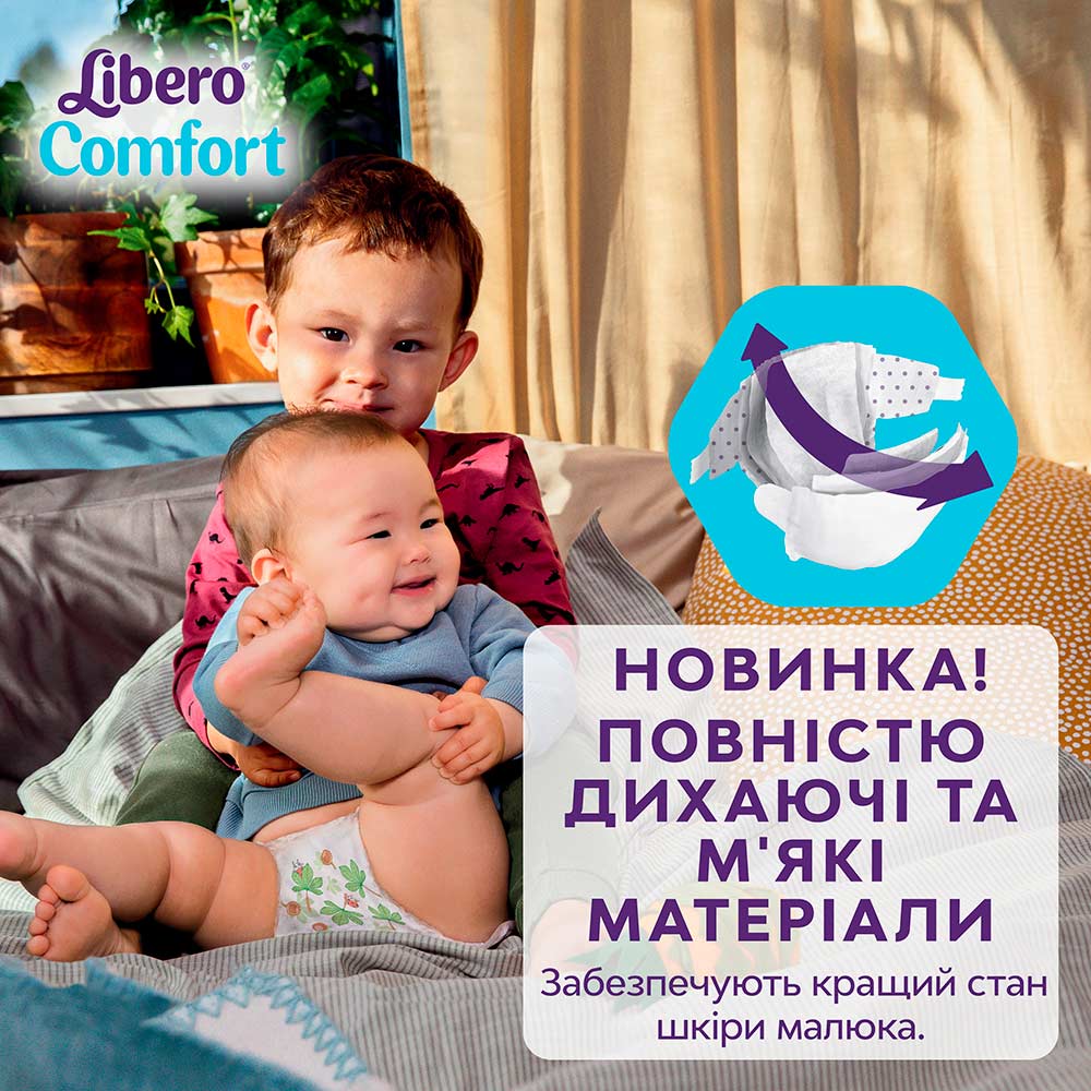 Підгузки Libero Comfort 7-11 кг 4 80 шт (7322541756820) Кількість в упаковці 80