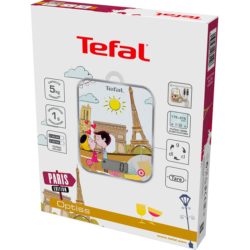 Весы кухонные TEFAL Optiss BC5125V1 Материал платформы стекло