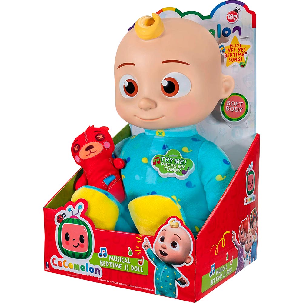 Мягкая игрушка COCOMELON Roto Plush Bedtime JJ Doll Джей Джей со звуком (CMW0016) Для кого универсально