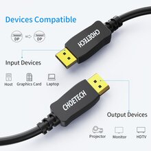 Кабель CHOETECH DisplayPort V1.4 2 м (XDD01-BK)