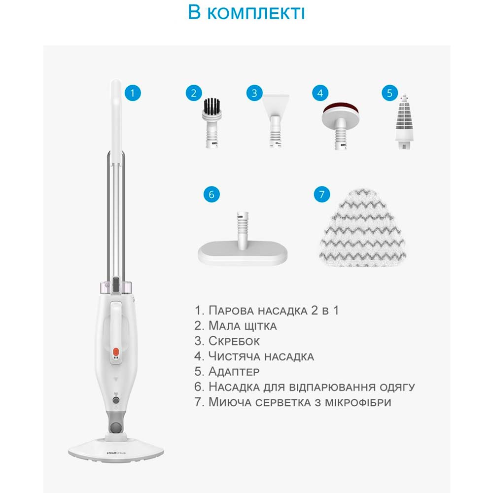 Парова швабра MIDEA MODSC2 Потужність 1500