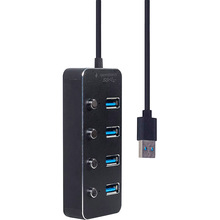 USB-хаб GEMBIRD UHB-U3P4P-01 Black