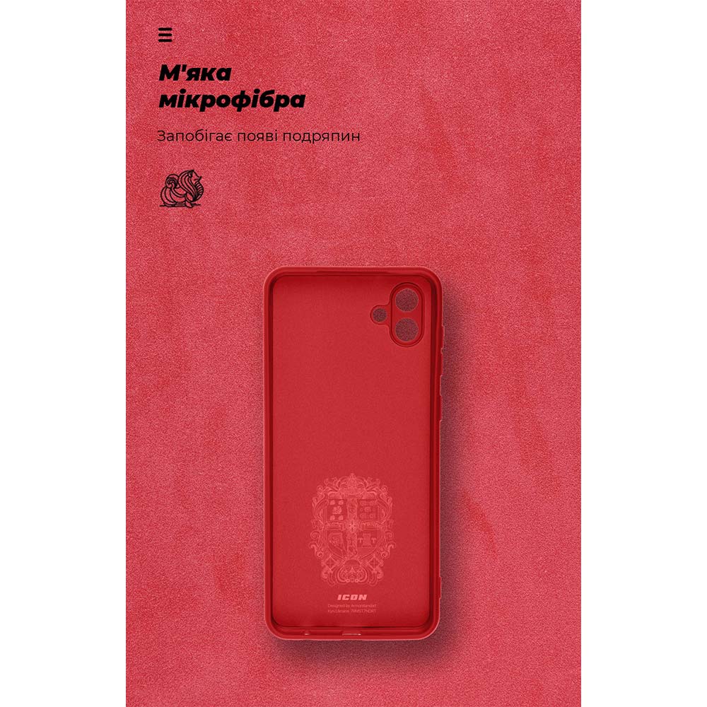 Чохол ARMORSTANDART ICON Case для Samsung A04 A045 Red (ARM63907) Матеріал силікон