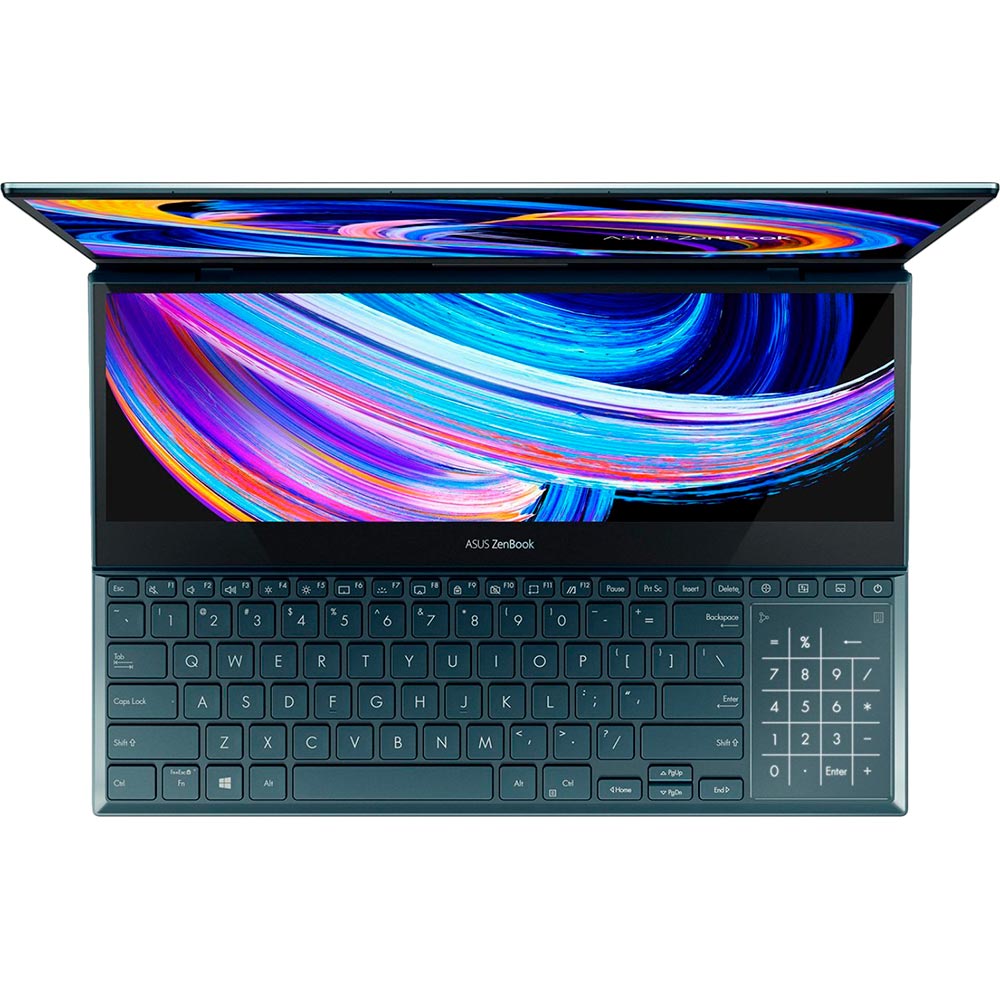 Зовнішній вигляд Ноутбук Asus Zenbook Pro Duo 15 OLED UX582ZW-H2037X Celestial Blue (90NB0Z21-M002V0)