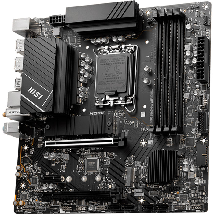 Материнская плата MSI PRO B760M-A WIFI DDR4 (911-7D99-001) Частота работы памяти 5333, 5200, 5066, 5000, 4800, 4600, 4400, 4266, 4200, 4000, 3800, 3733, 3600, 3466, 3400, 3333, 3200, 2933, 2666, 2400, 2133