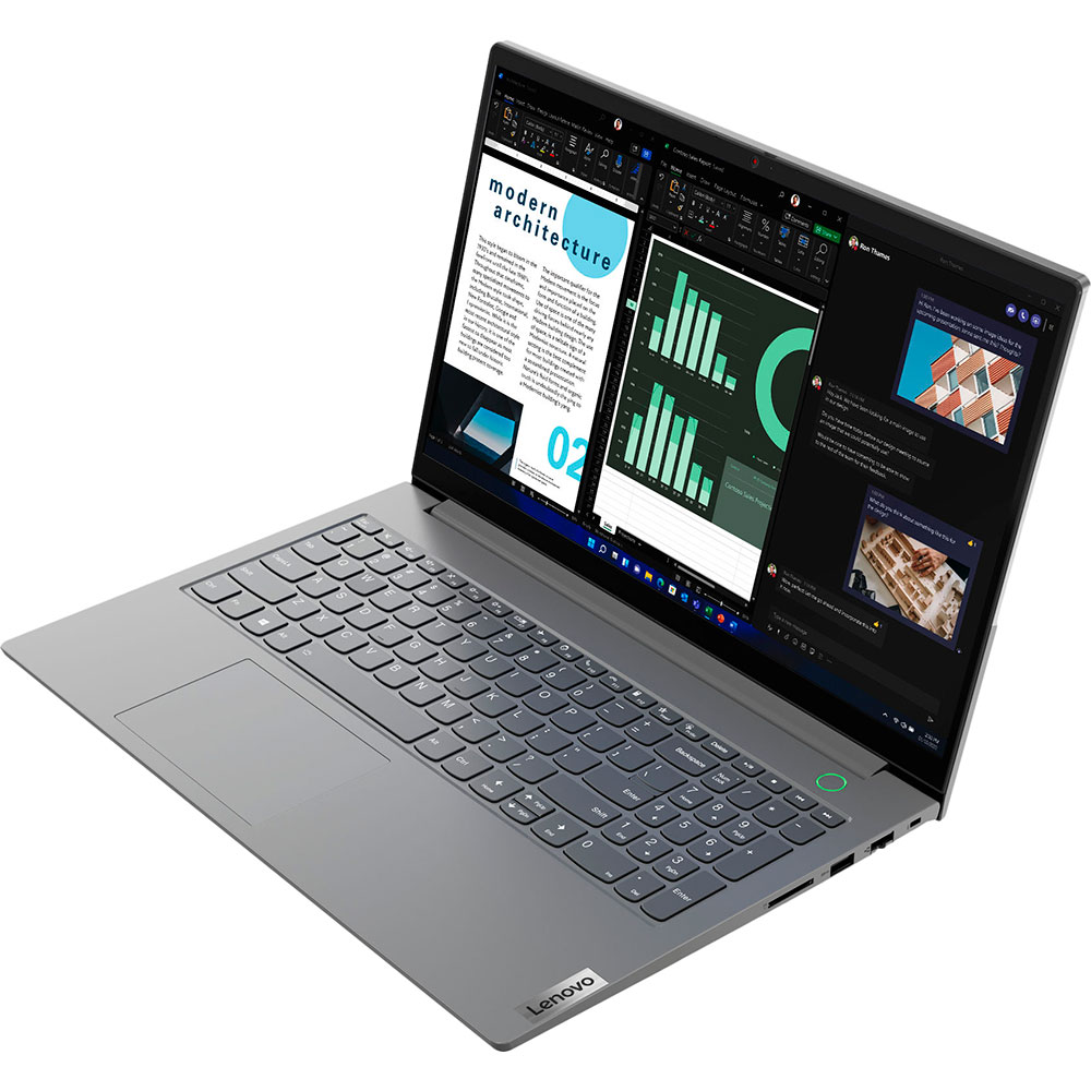 Зовнішній вигляд Ноутбук Lenovo ThinkBook 15 G4 IAP Mineral Grey (21DJ00LQRA)