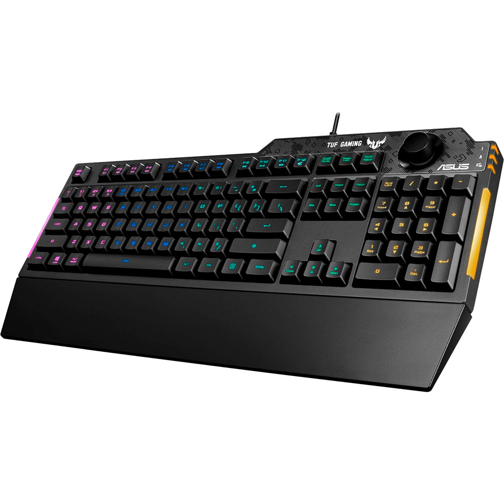 Клавиатура ASUS TUF Gaming K1 RGB 104key USB UA Black (90MP01X0-BKMA00) Конструкция мембранная