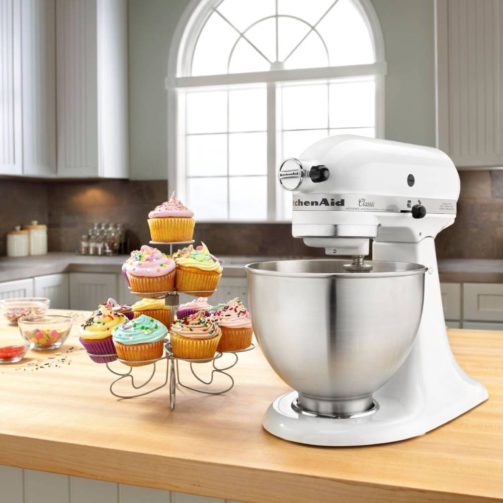 Замовити Кухонна машина KITCHENAID CLASSIC 4,3 л Білий (5K45SSEWH)