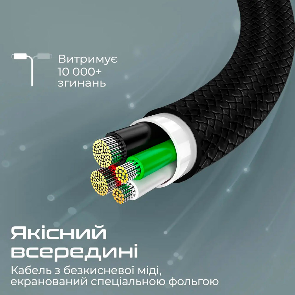 Фото 3 Кабель PROMATE USB-C-USB-C (xcord-cc.black)