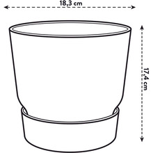 Горшок для растений ELHO Greenville Round 18 см Light granite (493431)