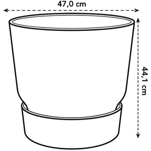 Горшок для растений ELHO Greenville Round 47 см White (332280) Дополнительно объем - 55 л