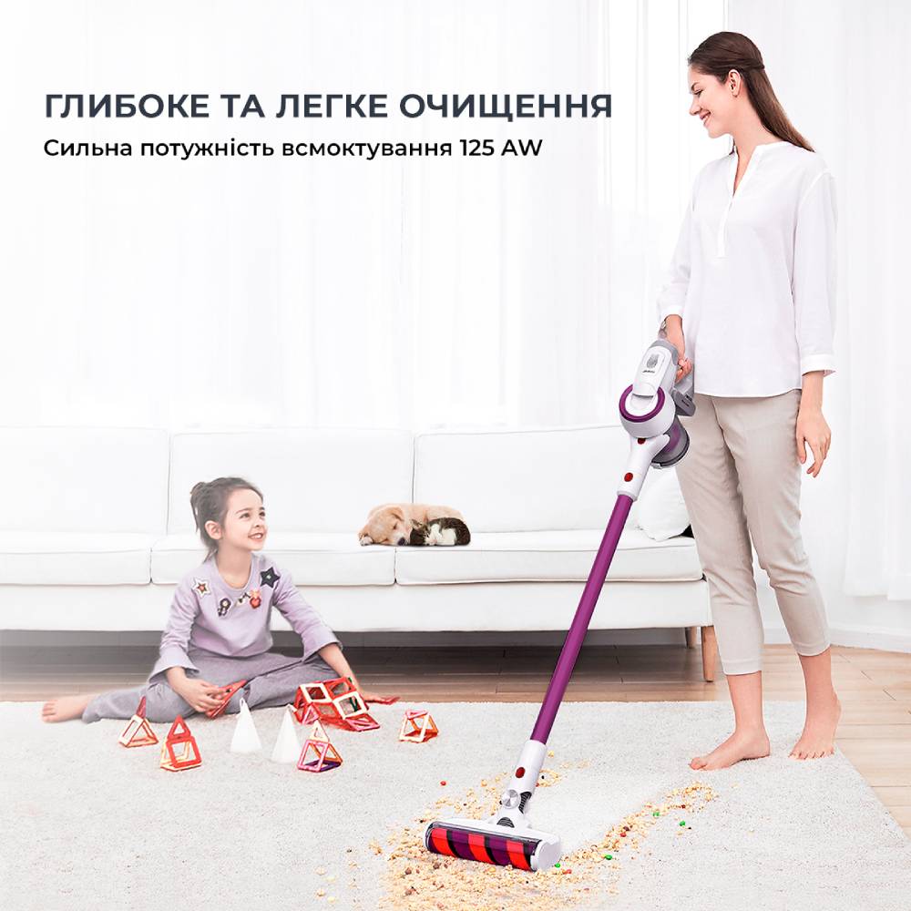 Пилосос JIMMY Cleaner JV53R Fuchsia Тип вертикальний